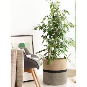 Cesta Decorativa Moderna de Macramé con Patrones de Nudos Hechos a Mano para un Estilo de Hogar Natural Minimalista - Product Image 3