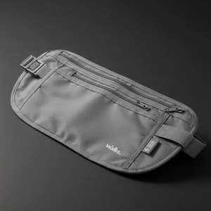 Kit da viaggio Wallis Security Wallet con protezione RFID e cinturino in vita grigio incluso - Product Image 5