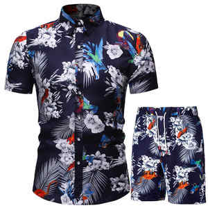 Conjunto Hawaiano estampado para hombre, conjunto de manga corta de verano, camisa Floral informal, traje de dos piezas de playa, nuevo conjunto de moda para hombre - Product Image 2