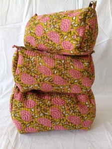 Bolsa de Playa Grande con Cierre de Cremallera, Diseño de Hilo, Acolchada, de Algodón, Estilo Bohemio, para Mujer - Product Image 3