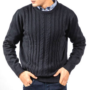 Nouvelle mode de pulls pour hommes à manches longues pulls à col rond pour hommes pulls à tricoter en coton Slim Fit - Product Image 4