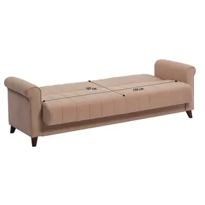 意大利简约奢华现代客厅沙发床3座折叠沙发床带储物