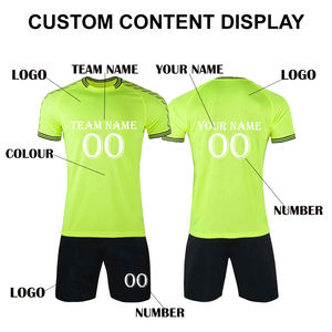 ชุดฟุตบอล ชุดกีฬาทีม เสื้อและกางเกงขาสั้น โพลีเอสเตอร์ 100% แห้งเร็ว ขายส่ง รับผลิตตามแบบ OEM ODM สำหรับสโมสร - Product Image 5