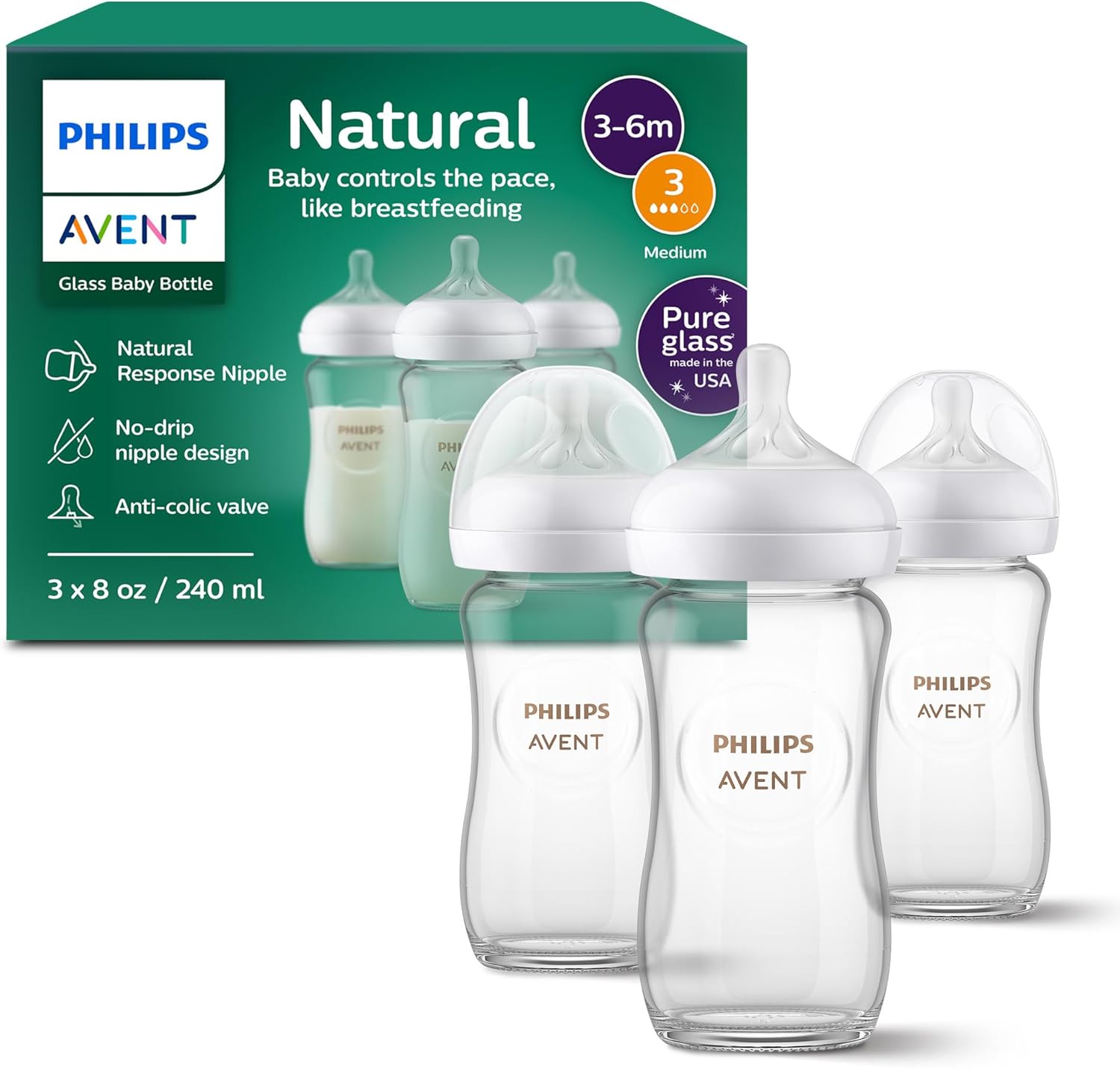 330 Ml Avent Natural Bottles Dishwasher Safe Philips Avent Baby