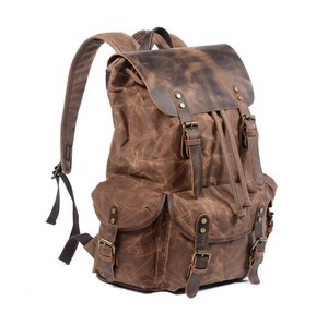 Sac à dos en toile cirée sac à dos extérieur sac à dos de voyage ordinateur portable randonnée Camping meilleur cadeau LCB-0033B - Product Image 6