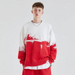 OEM Winter Sublimation Sweatshirts <b>Men's</b> Drop Shoulder Crew Neck Fleece Oversized Breathable Windproof Casual Wear - Product Image 1