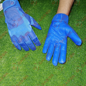 Gants de frappe de baseball souples professionnels robustes et très durables Nouvelle couleur bleu foncé la plus demandée - Product Image 1