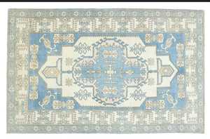 Alfombra anudada a mano de diseño moderno hecha a mano, hermoso color vibrante, patrón abstracto persa turco, tamaño personalizable disponible - Product Image 3