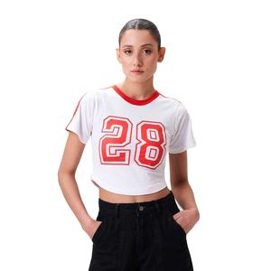 T-shirt court oversize pour femme, 200 GSM, coton premium, streetwear, décontracté, coupe ample, tee-shirt personnalisé, OEM, marque privée pour femmes - Product Image 1