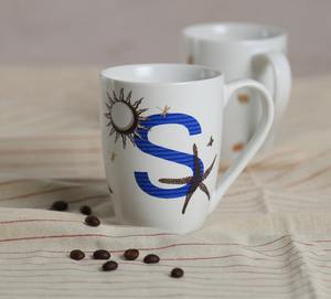 Tasse à thé en céramique imprimée minimaliste bohème chic avec poignée Utilisation quotidienne Décoration de cuisine Prix d'usine par Faizacraft - Product Image 2