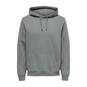 Pull à capuche personnalisé en coton noir sweat à capuche uni avec poches kangourou automne sweat à capuche lourd pour hommes - Product Image 1