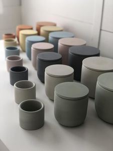 Multi Colour Powder Coated Metal Candle <b>Jars</b> With Lid Stable Base Perfect Home Decor Product Living Room Cafe Tableware Use <b>Jars</b> - Product Image 3