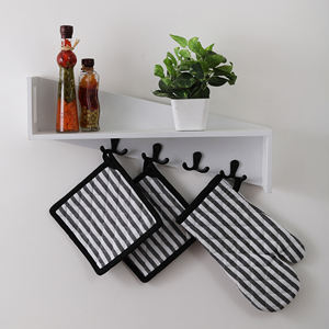 Mitaines et porte-casseroles en coton 100%-Noir - Product Image 3