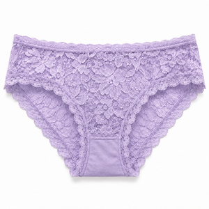 Culotte Femme Élégante en Dentelle Florale Taille Moyenne, Lingerie Romantique Premium, Sous-vêtement Doux Extensible, Bas de Bikini, Vente en Gros - Product Image 5