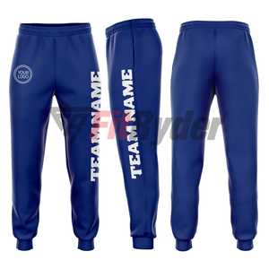 Pantalones de chándal personalizados para hombre, ropa deportiva, pantalones de sudor, material de algodón y poliéster, pantalones de gimnasio estampados personalizados, OEM - Product Image 3