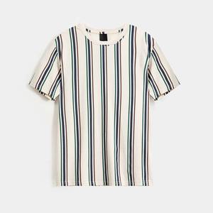 T-shirts pour hommes de haute qualité en gros, impression de logo personnalisée, coton bambou, impression en relief, coupe classique, 240 g/m², épaules tombantes - Product Image 1