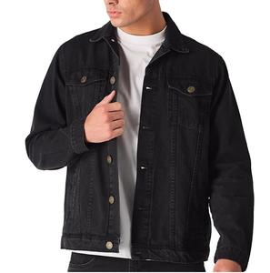 Chaqueta Vaquera Negra de Invierno para Hombre, Estilo Urbano, 100% Algodón, Impermeable, Ecológica, Reversible, Cortavientos, Elástica - Product Image 1