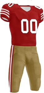 ชุดเครื่องแบบฟุตบอลอเมริกันเต็มรูปแบบพร้อมโลโก้ชื่อทีมดีไซน์ระเหิดเหมาะสำหรับผู้เล่น - Product Image 3
