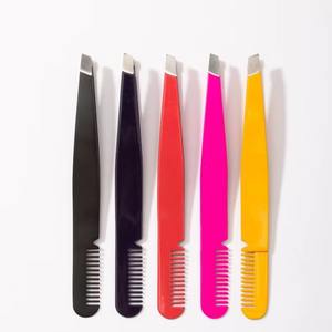 Pince à épiler et peigne à sourcils en acier inoxydable, outil de précision pointu, réutilisable et durable pour le maquillage, les soins de beauté, le salon et la maison - Product Image 1