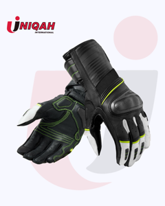 Gants de moto d'hiver en cuir à écran tactile, doigts complets, maille respirante, antidérapants, motocross, moto tout-terrain - Product Image 1