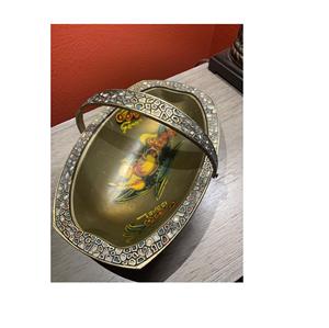 Bols à fruits ronds personnalisés en métal nickelé avec Base décorative bol tendance en aluminium nickelé brillant - Product Image 2