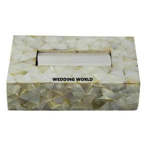 Caja de pañuelos de madera de lujo con recubrimiento en polvo negro clásico elegante hecho a mano más vendido vajilla nueva caja de pañuelos de madera al por mayor - Product Image 4