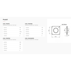 Plaques murales et grilles en PVC Tecnosystemi avec orifice d'aspiration et de ventilation en plastique PVC - Product Image 2