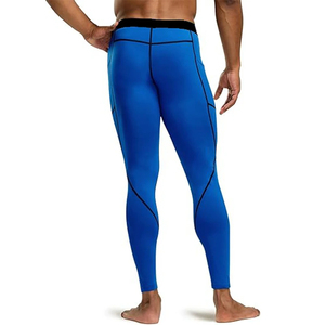 Premium Quality Men Mid-Waist Compression Pants Gym And Sportswear Fitness Running <b>Tights</b> For Men Yoga Leggings - Product Image 2