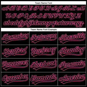 Polo personnalisé noir avec accent rose, chemise d'équipe personnalisée avec nom et numéro, logo personnalisé, vêtements de sport élégants - Product Image 5