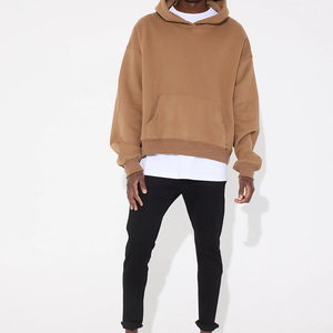 ¡100% algodón personalizado Logo Drop Shoulder Hoodie mejor calidad Casual sólido patrón ropa de invierno con capucha crea tu propia idea! - Product Image 1