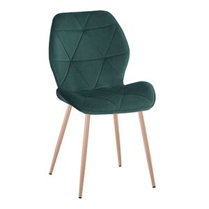 เก้าอี้ผ้ากำมะหยี่ลายสแกนดิเนเวียและบ้านไร่ดีไซน์แบบทึบเก้าอี้รับประทานอาหารทำจากพีซีสำหรับเฟอร์นิเจอร์สำนักงานบ้าน - Product Image 1