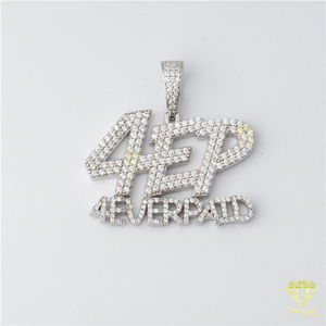 Joyería de Hip Hop Estilo Urbano 4EVERPAID Colgante ostentoso con diamantes cultivados en laboratorio Colgante helado de plata Colgantes finos y dijes - Product Image 3