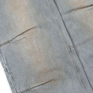 Pantalones vaqueros lavados al por mayor kivotech, pantalones vaqueros holgados de alta calidad para hombre y mujer - Product Image 2