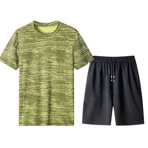 Ropa de verano, conjunto de chándal corto transpirable, conjunto de camisas y pantalones cortos deportivos de verano para hombre, ropa para hombre - Product Image 1