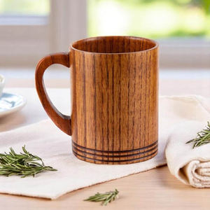 Meilleure vente tasse à bière en bois avec poignée supérieure design créatif logo personnalisable tasse à vin en bois dans les restaurants table décoration de la maison - Product Image 6