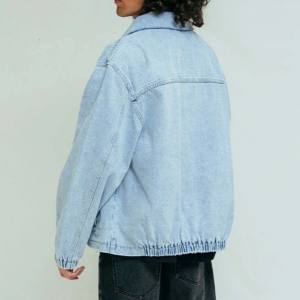 Nouvelle veste de pluie d'hiver en denim enduit pour homme, style tendance, motif de lettres sur le devant, logo, OEM personnalisé, imperméable, décontractée, pour le travail - Product Image 4