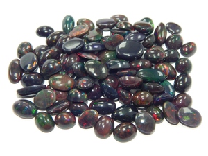 Pierres précieuses d'opale noire éthiopienne naturelle TASBIYA GEMS, 2-4 carats, en vrac, avec effet de jeu de couleurs traité thermiquement, évaluation tierce partie - Product Image 5