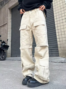 Pantalones Cargo de PANA con múltiples bolsillos personalizados de la mejor calidad, botón desmontable de secado rápido, cierre de mosca, ropa de calle al aire libre de última moda - Product Image 3