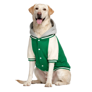 <b>Dog</b> Varsity Jacket for Pets Classic Hooded Style Soft Fleece <b>Dog</b> <b>Coat</b> <b>Warm</b> Winter Apparel For Small to Large <b>Dogs</b> - Product Image 1