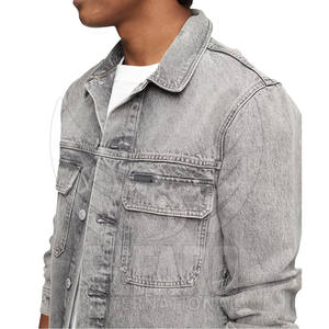 Veste en jean pour l'hiver Concevez votre propre produit en stock Veste en jean sur mesure coupe-vent pour hommes - Product Image 4