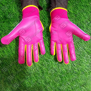 Manchette longue vente chaude gants en cuir de vachette véritable combinaison de couleurs uniques gants d'entraînement au bâton de baseball - Product Image 6