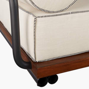 โซฟากลางแจ้งสไตล์โมเดิร์นของ Viola ทําจากโครงอลูมิเนียมและฐานไม้สักเนื้อแข็งพร้อมเบาะกันน้ําหนาพร้อมสีวอลนัท - Product Image 6