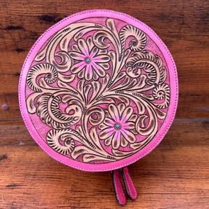Stylish Makeup Cosmetic Storage Box Hand <b>Tooled</b> <b>Leather</b> Handmade Makeup Box ,New Design Hot Sale Vanity Bathroom Organizer Box - Product Image 3