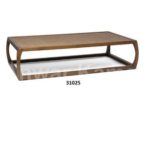 Juego de 3 mesas pintadas a mano con forma cuadrada de madera de mango macizo verde de alta calidad - Product Image 3