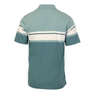 Manches courtes pour hommes de conception personnalisée fabriquée en usine pour polos Dernier tissu tricoté rayé à col rabattu BD - Product Image 6