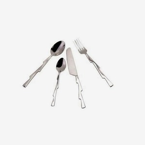 ชุดเครื่องใช้บนโต๊ะอาหาร5ชิ้นชุดเครื่องใช้บนโต๊ะอาหารเหมาะสำหรับใช้ในห้องครัวบ้านรับประทานอาหารใช้ทุกวันสีเงินด้ามทองเหลืองชุบเครื่องเงิน - Product Image 2