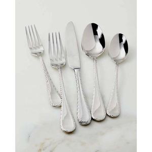 Cubiertos clásicos Juego de cena de acero inoxidable El mejor juego de cubiertos elegante de acero inoxidable de lujo chapado en oro real con mango largo - Product Image 1