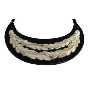 OEM Custom Goldwork Hat Visor Cap Silver Bandsman Cadet Synthetic Leather Eco-friendly Daily Various Sizes Colors Embroidered - Product Image 6