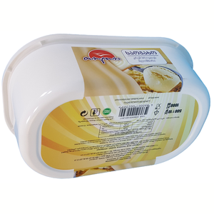 ถ้วยพลาสติกทรงสี่เหลี่ยมคุณภาพสูง DKK1060 ขนาด 1000 มล. พร้อมฝาปิดแบบกันการงัดแงะ ผลิตจากวัสดุ PP IML รีไซเคิลได้ รับสกรีนโลโก้ สำหรับบรรจุอาหาร ไอศกรีม เนย - Product Image 5