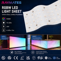 Feuille LED publicitaire flexible 24V 4-en-1 RGBW de l'usine de Shenzhen pour panneaux muraux rétroéclairés et rétroéclairage d'onyx